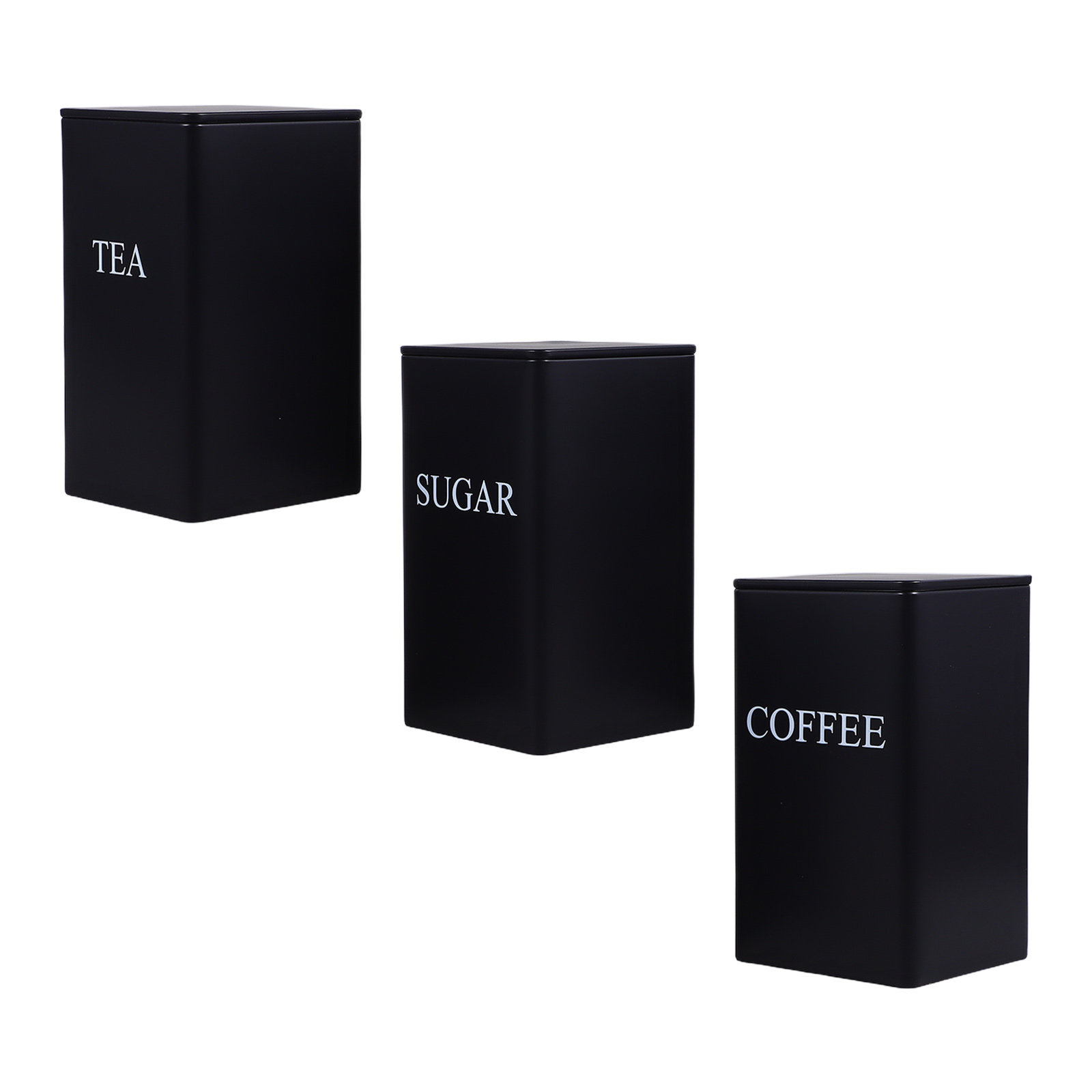 Coffee Tea Sugar - Ensemble de 3 boîtes de rangement