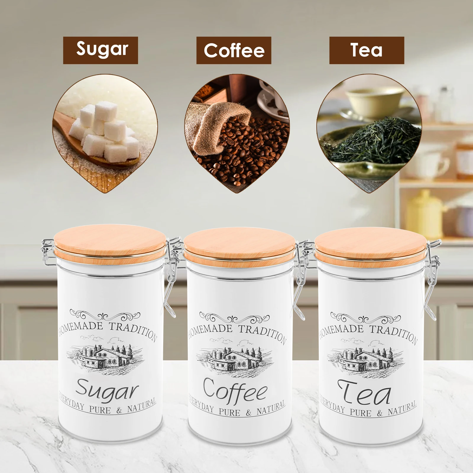 3 pièces/ensemble thé café suc - Coffee Tea And Sugar Set avis et prix