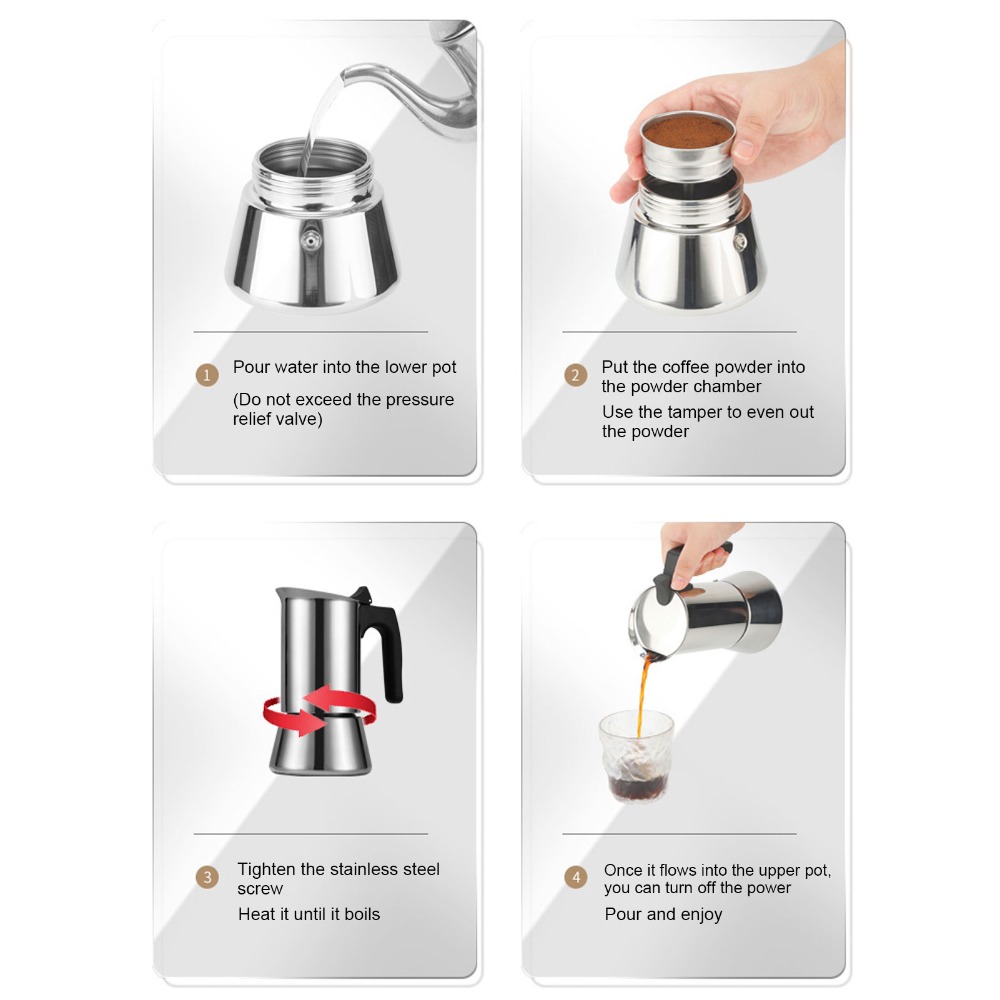 Cafetière Moka en acier inoxyd - Moka Pot Stove avis et prix