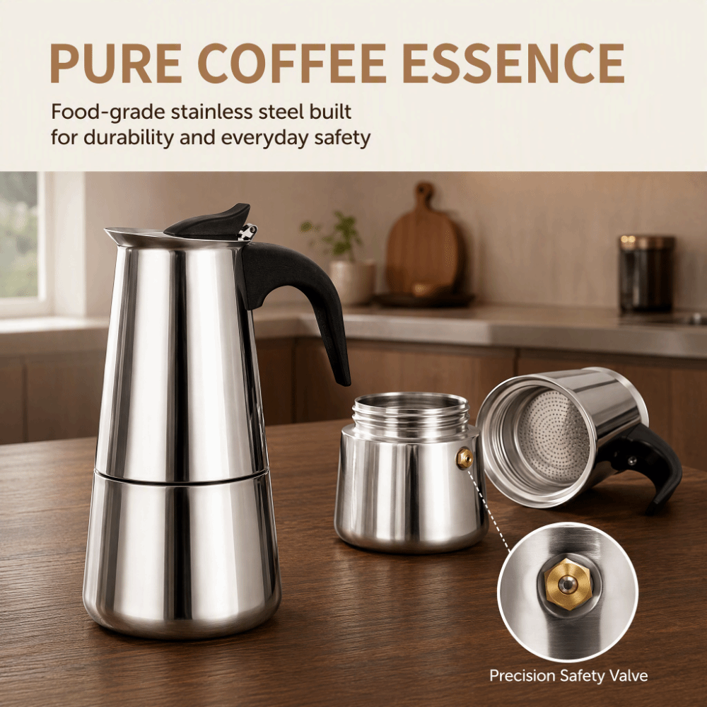 Cafetière à moka en acier inox - Moka Pot Stove avis et prix