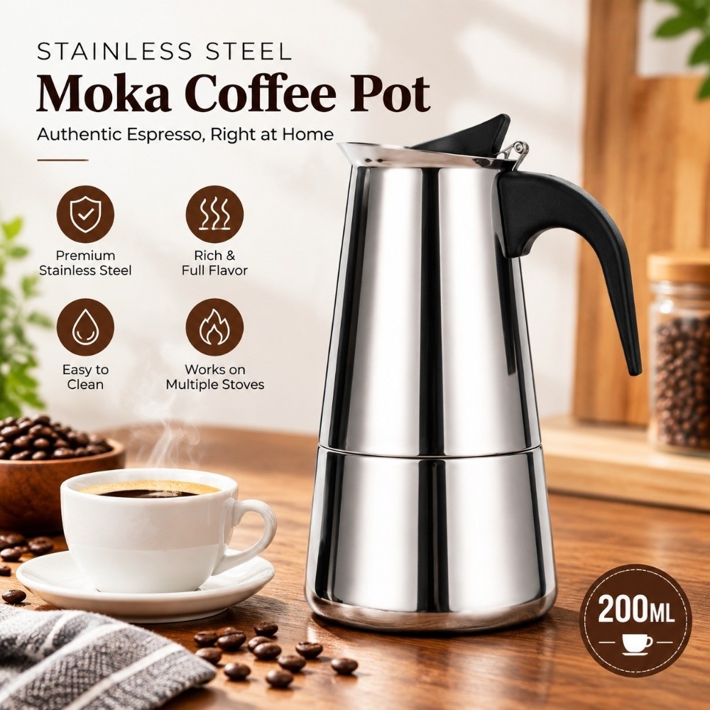 Cafetière à moka en acier inox - Moka Pot Stove avis et prix
