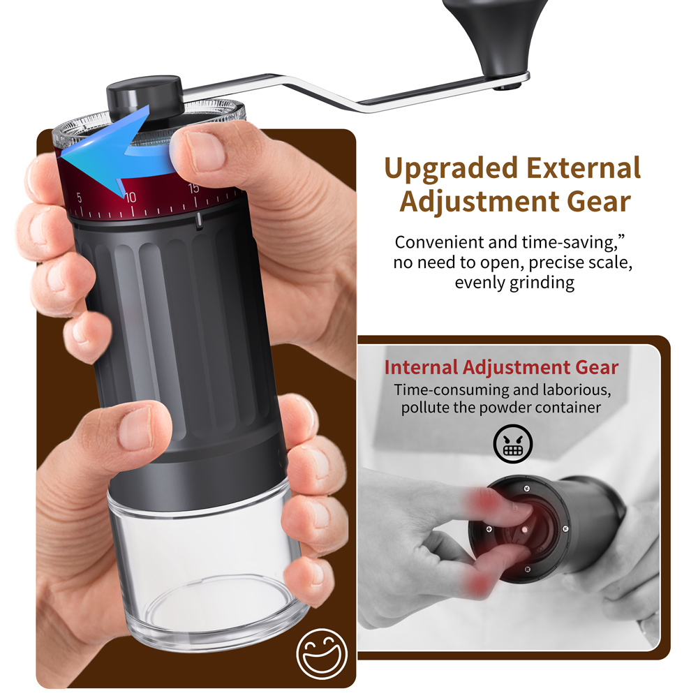 Moulin à café manuel portable  - Burr Hand Grinder avis et prix